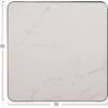 ΕΠΙΦΑΝΕΙΑ ΤΡΑΠΕΖΙΟΥ SINTERED STONE HM6654.02 WHITE MARBLE--ΠΛΑΙΣΙΟ ALU ΜΑΥΡΟ 70x70εκ.
