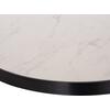 ΕΠΙΦΑΝΕΙΑ ΤΡΑΠΕΖΙΟΥ SINTERED STONE HM6653.02 WHITE MARBLE--ΠΛΑΙΣΙΟ ALU ΜΑΥΡΟ Φ70εκ.