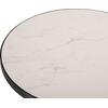 ΕΠΙΦΑΝΕΙΑ ΤΡΑΠΕΖΙΟΥ SINTERED STONE HM6653.02 WHITE MARBLE--ΠΛΑΙΣΙΟ ALU ΜΑΥΡΟ Φ70εκ.