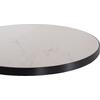 ΕΠΙΦΑΝΕΙΑ ΤΡΑΠΕΖΙΟΥ SINTERED STONE HM6653.02 WHITE MARBLE--ΠΛΑΙΣΙΟ ALU ΜΑΥΡΟ Φ70εκ.