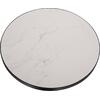 ΕΠΙΦΑΝΕΙΑ ΤΡΑΠΕΖΙΟΥ SINTERED STONE HM6653.02 WHITE MARBLE--ΠΛΑΙΣΙΟ ALU ΜΑΥΡΟ Φ70εκ.