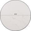 ΕΠΙΦΑΝΕΙΑ ΤΡΑΠΕΖΙΟΥ SINTERED STONE HM6653.02 WHITE MARBLE--ΠΛΑΙΣΙΟ ALU ΜΑΥΡΟ Φ70εκ.