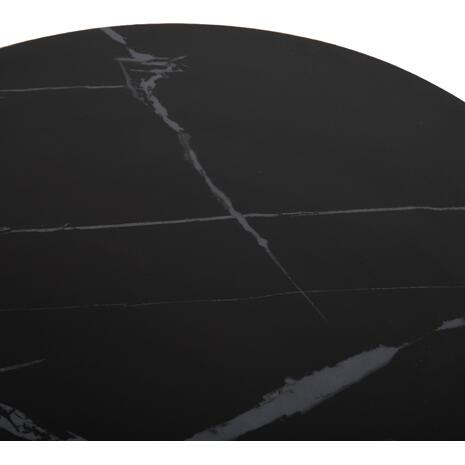 ΕΠΙΦΑΝΕΙΑ ΤΡΑΠΕΖΙΟΥ SINTERED STONE HM6653.13 BLACK MARBLE--ΠΛΑΙΣΙΟ ALU ΧΡΥΣΟ Φ70εκ.