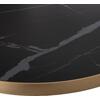 ΕΠΙΦΑΝΕΙΑ ΤΡΑΠΕΖΙΟΥ SINTERED STONE HM6653.13 BLACK MARBLE--ΠΛΑΙΣΙΟ ALU ΧΡΥΣΟ Φ70εκ.