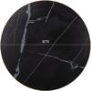 ΕΠΙΦΑΝΕΙΑ ΤΡΑΠΕΖΙΟΥ SINTERED STONE HM6653.13 BLACK MARBLE--ΠΛΑΙΣΙΟ ALU ΧΡΥΣΟ Φ70εκ.