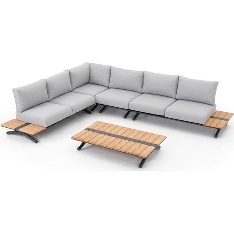 ΣΕΤ ΣΑΛΟΝΙ ΕΞ.ΧΩΡΟΥ 5ΤΜΧ MEILANI HM6190 ΑΛΟΥΜΙΝΙΟ-ΞΥΛΟ ΕΥΚΑΛΥΠΤΟΥ-ΣΧΟΙΝΙ