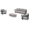 ΣΕΤ ΣΑΛΟΝΙ ΕΞ.ΧΩΡΟΥ 4ΤΜΧ AURA HM6193.01 ΣΚΟΥΡΟ ΓΚΡΙ ΑΛΟΥΜΙΝΟ--ΓΚΡΙ OLEFIN ΥΦΑΣΜΑ-ΠΕΤΡΑ