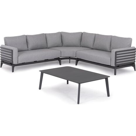 ΣΕΤ ΣΑΛΟΝΙ ΕΞ.ΧΩΡΟΥ 4ΤΜΧ ORION CORNER HM6191.01 ΣΚΟΥΡΟ ΓΚΡΙ ΑΛΟΥΜΙΝΙΟ & OLEFIN