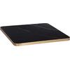 ΕΠΙΦΑΝΕΙΑ ΤΡΑΠΕΖΙΟΥ SINTERED STONE HM6655.13 BLACK MARBLE--ΠΛΑΙΣΙΟ ALU ΧΡΥΣΟ 80x80εκ.
