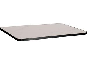 ΕΠΙΦΑΝΕΙΑ ΤΡΑΠΕΖΙΟΥ SINTERED STONE HM6656.02 WHITE MARBLE-ΠΛΑΙΣΙΟ ALU ΜΑΥΡΟ 120x80εκ.