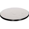 ΕΠΙΦΑΝΕΙΑ ΤΡΑΠΕΖΙΟΥ SINTERED STONE HM6653.02 WHITE MARBLE--ΠΛΑΙΣΙΟ ALU ΜΑΥΡΟ Φ70εκ.