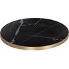 ΕΠΙΦΑΝΕΙΑ ΤΡΑΠΕΖΙΟΥ SINTERED STONE HM6653.13 BLACK MARBLE--ΠΛΑΙΣΙΟ ALU ΧΡΥΣΟ Φ70εκ.