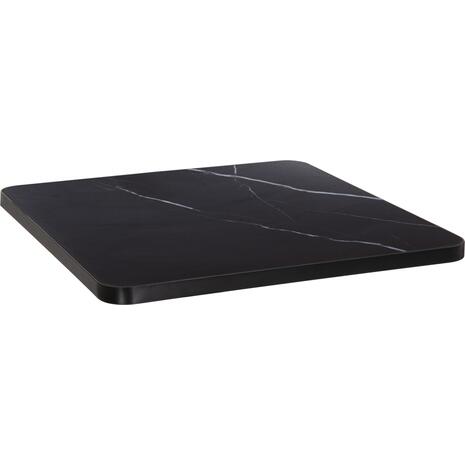 ΕΠΙΦΑΝΕΙΑ ΤΡΑΠΕΖΙΟΥ SINTERED STONE HM6654.03 BLACK MARBLE--ΠΛΑΙΣΙΟ ALU ΜΑΥΡΟ 70x70εκ.