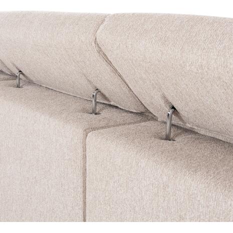 ΚΑΝΑΠΕΣ ΑΡΙΣΤΕΡΗ ΓΩΝΙΑ 5Θ ΜΕ RECLINE LUNARIS HM3316.02L ΕΚΡΟΥ ΥΦΑΣΜΑ 307x267x94Yεκ