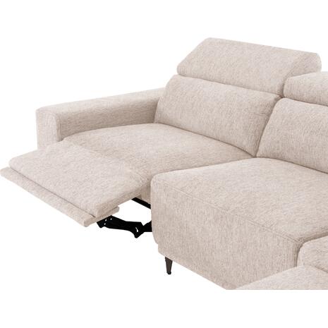 ΚΑΝΑΠΕΣ ΑΡΙΣΤΕΡΗ ΓΩΝΙΑ 5Θ ΜΕ RECLINE LUNARIS HM3316.02L ΕΚΡΟΥ ΥΦΑΣΜΑ 307x267x94Yεκ