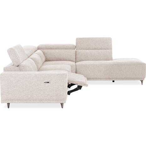 ΚΑΝΑΠΕΣ ΑΡΙΣΤΕΡΗ ΓΩΝΙΑ 5Θ ΜΕ RECLINE LUNARIS HM3316.02L ΕΚΡΟΥ ΥΦΑΣΜΑ 307x267x94Yεκ