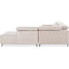 ΚΑΝΑΠΕΣ ΔΕΞΙΑ ΓΩΝΙΑ 5Θ ΜΕ RECLINE LUNARIS HM3316.02R ΕΚΡΟΥ ΥΦΑΣΜΑ 307x267x94Yεκ