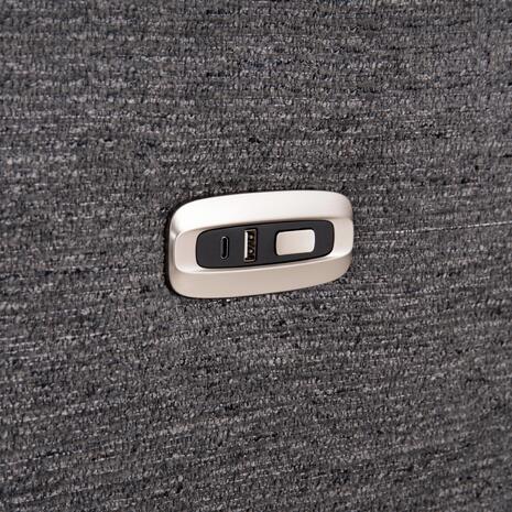 ΚΑΝΑΠΕΣ ΑΡΙΣΤΕΡΗ ΓΩΝΙΑ 5Θ ΜΕ RECLINE LUNARIS HM3316.01L ΓΚΡΙ ΥΦΑΣΜΑ 307x267x94Yεκ