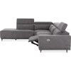 ΚΑΝΑΠΕΣ ΑΡΙΣΤΕΡΗ ΓΩΝΙΑ 5Θ ΜΕ RECLINE LUNARIS HM3316.01L ΓΚΡΙ ΥΦΑΣΜΑ 307x267x94Yεκ