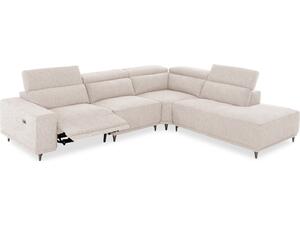 ΚΑΝΑΠΕΣ ΔΕΞΙΑ ΓΩΝΙΑ 5Θ ΜΕ RECLINE LUNARIS HM3316.02R ΕΚΡΟΥ ΥΦΑΣΜΑ 307x267x94Yεκ