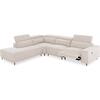 ΚΑΝΑΠΕΣ ΑΡΙΣΤΕΡΗ ΓΩΝΙΑ 5Θ ΜΕ RECLINE LUNARIS HM3316.02L ΕΚΡΟΥ ΥΦΑΣΜΑ 307x267x94Yεκ