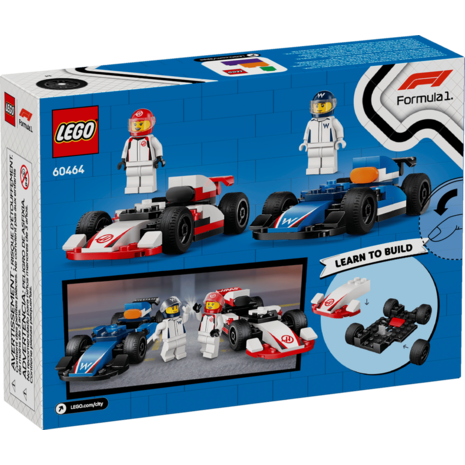 LEGO® City F1 Williams Racing & Haas F1 Race Cars (60464)
