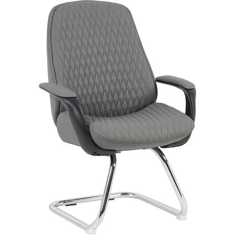 ΚΑΡΕΚΛΑ ΕΠΙΣΚΕΠΤΗ VELUM-s HM1235.10 ΓΚΡΙ PU--ΒΑΣΗ ΧΡΩΜΙΟΥ 71x60x100Υεκ.