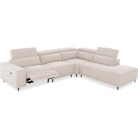 ΚΑΝΑΠΕΣ ΔΕΞΙΑ ΓΩΝΙΑ 5Θ ΜΕ RECLINE LUNARIS HM3316.02R ΕΚΡΟΥ ΥΦΑΣΜΑ 307x267x94Yεκ