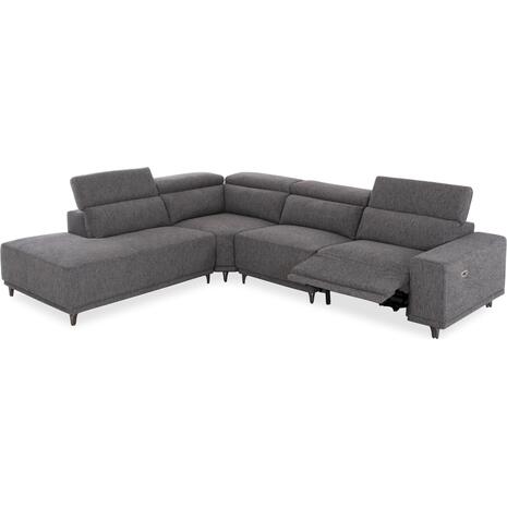 ΚΑΝΑΠΕΣ ΑΡΙΣΤΕΡΗ ΓΩΝΙΑ 5Θ ΜΕ RECLINE LUNARIS HM3316.01L ΓΚΡΙ ΥΦΑΣΜΑ 307x267x94Yεκ