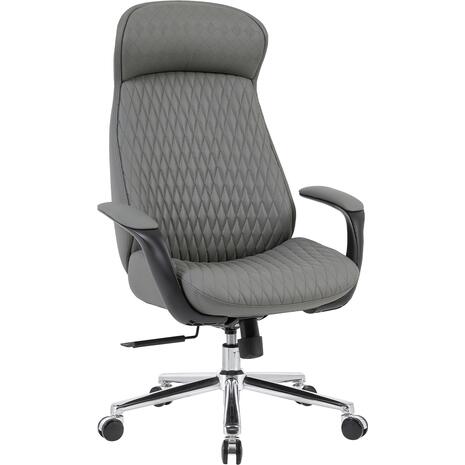 ΚΑΡΕΚΛΑ ΓΡΑΦΕΙΟΥ PREMIUM VELUM HM1233.10 ΓΚΡΙ PU--ΒΑΣΗ ΧΡΩΜΙΟΥ 71x69x116-122Υεκ.